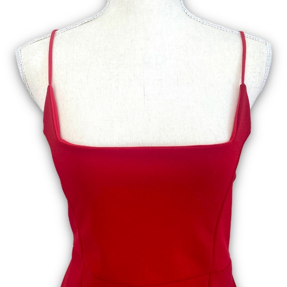 NastyGal Know Your Angles Red Mini Dress Size 10 - Picture 5 of 9